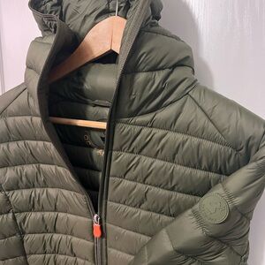 SAVE THE DUCK Forest Green Quilted Jacket
